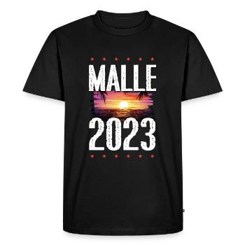 Malle 2023 - T-shirt Premium bio Homme - noir - Devant - Nico (187cm)