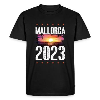Mallorca 2023 - Men's Premium Organic T-Shirt - black - Front - Nico (187cm)