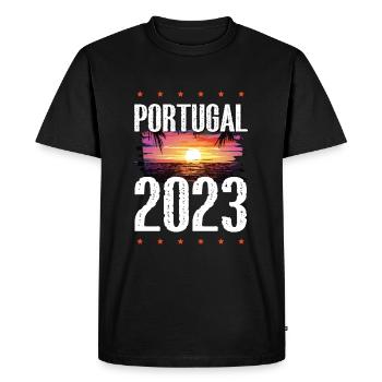 Portugal 2023 - T-shirt Premium bio Homme - noir - Devant - Nico (187cm)