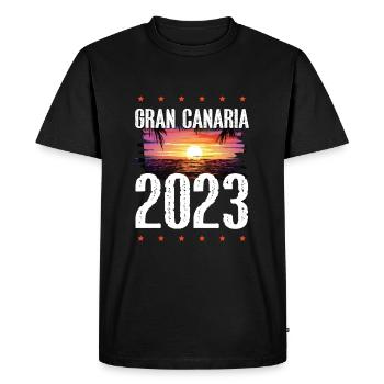Grande Canarie 2023 (Garantie du prix le plus bas) - T-shirt Premium bio Homme - noir - Devant - Nico (187cm)