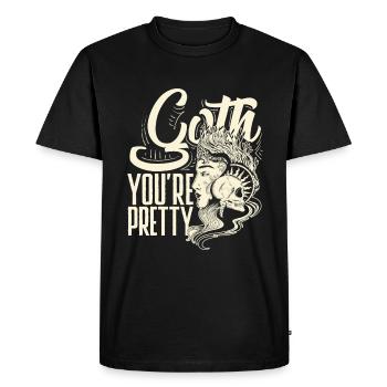 Goth tu es assez gothique sombre pastel gothique - T-shirt Premium bio Homme - noir - Devant - Nico (187cm)