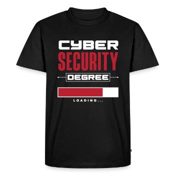 Cyber Security Degree Loading - Men's Premium Organic T-Shirt - black - Front - Nico (187cm)