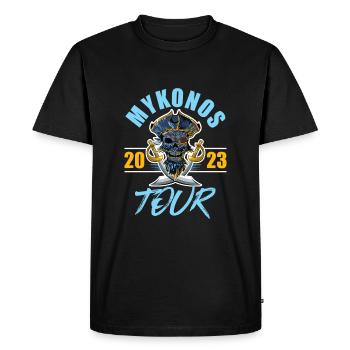 Mykonos 2023 Skeleton - T-shirt Premium bio Homme - noir - Devant - Nico (187cm)