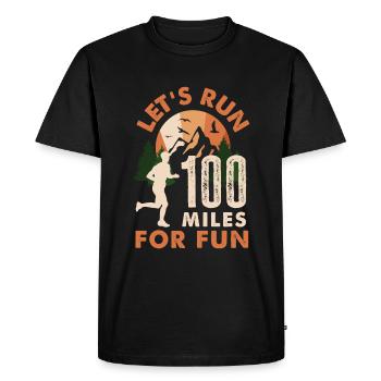 Courons 100 miles pour le plaisir Ulramarathon Mountain - T-shirt Premium bio Homme - noir - Devant - Nico (187cm)