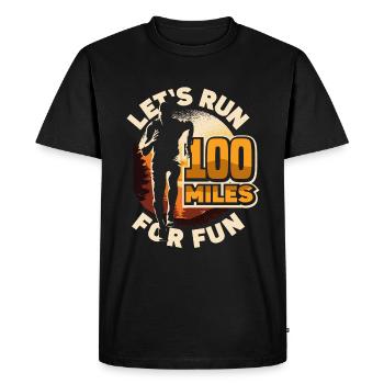 Courons 100 miles pour le plaisir Ulramarathon Mountain - T-shirt Premium bio Homme - noir - Devant - Nico (187cm)
