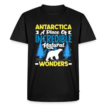 Un lieu de merveilles naturelles incroyables Expédition - T-shirt Premium bio Homme - noir - Devant - Nico (187cm)