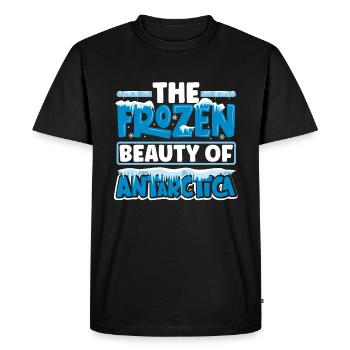 La beauté glacée de l’expédition en Antarctique - T-shirt Premium bio Homme - noir - Devant - Nico (187cm)