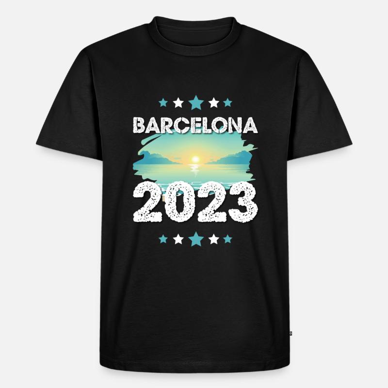 Barcelona 2023 - Männer Premium Bio T-Shirt - Schwarz