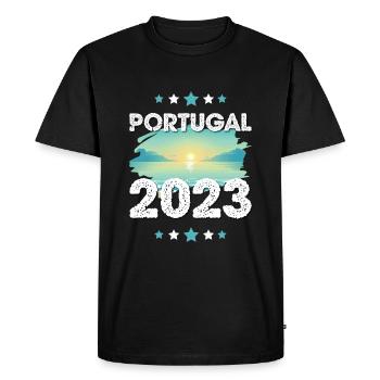 Portugal 2023 - T-shirt Premium bio Homme - noir - Devant - Nico (187cm)