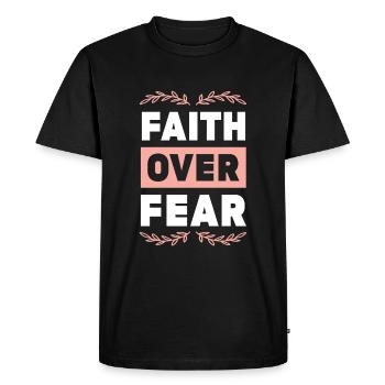 La foi biblique sur la peur - T-shirt Premium bio Homme - noir - Devant - Nico (187cm)