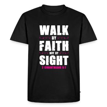 Bible Trust - Men's Premium Organic T-Shirt - black - Front - Nico (187cm)
