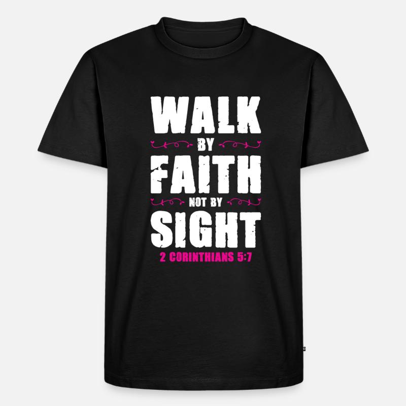 bibel vertrauen - Männer Premium Bio T-Shirt - Schwarz