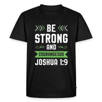 Versets bibliques - T-shirt Premium bio Homme - noir - Devant - Nico (187cm)