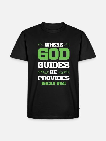 God directs the Bible - Men's Premium Organic T-Shirt - black