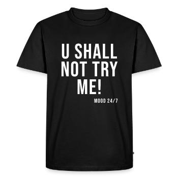 Tu ne me jugeras pas - T-shirt Premium bio Homme - noir - Devant - Nico (187cm)