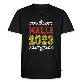Malle 2023 - T-shirt Premium bio Homme - noir - Devant - Nico (187cm)