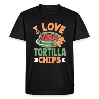 Conception de tacos pour un amateur de cuisine mexicaine avec espagnol - T-shirt Premium bio Homme - noir - Devant - Nico (187cm)