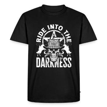 Ride into the darkness Gothic Alernative Cowboy - Men's Premium Organic T-Shirt - black - Front - Nico (187cm)