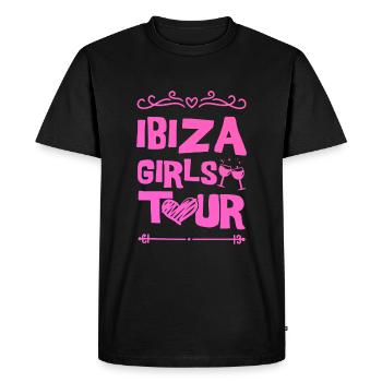 Ibiza Party Team - Men's Premium Organic T-Shirt - black - Front - Nico (187cm)