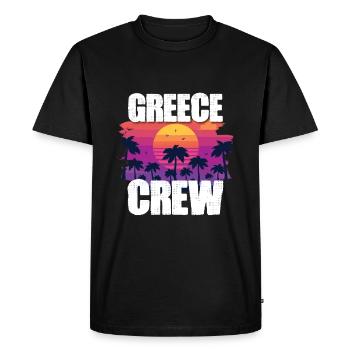 Greece Holidays - Men's Premium Organic T-Shirt - black - Front - Nico (187cm)