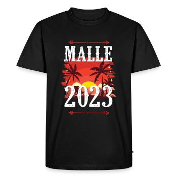 Malle 2023 - T-shirt Premium bio Homme - noir - Devant - Nico (187cm)