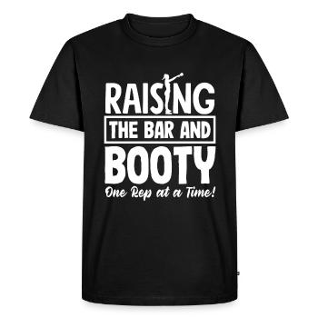 Relever la barre et le butin, un représentant à la fois - T-shirt Premium bio Homme - noir - Devant - Nico (187cm)