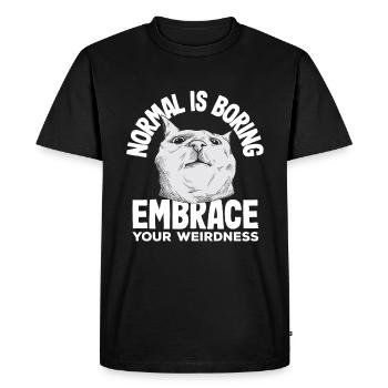 Normal, c’est ennuyeux Embrassez votre bizarrerie - T-shirt Premium bio Homme - noir - Devant - Nico (187cm)