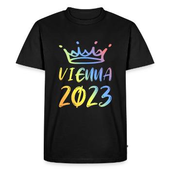 Vienne 2023 Vienne - T-shirt Premium bio Homme - noir - Devant - Nico (187cm)