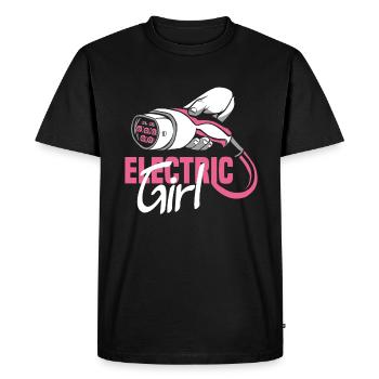 Electric Girl Conducteur de voiture électrique E-Car - T-shirt Premium bio Homme - noir - Devant - Nico (187cm)