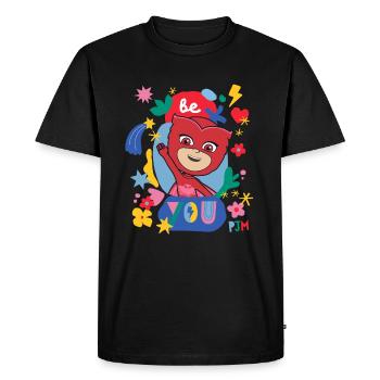 PJ Masks Be You Avec Owlette Et Petits Symboles - T-shirt Premium bio Homme - noir - Devant - Nico (187cm)