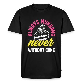 Mukbang et gâteau - T-shirt Premium bio Homme - noir - Devant - Nico (187cm)