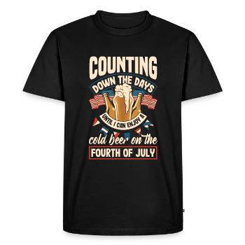Counting down the days until I can enjoy cold beer - Men's Premium Organic T-Shirt - black - Front - Nico (187cm)