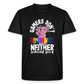 Les joueurs ne font pas de discrimination - vous ne devriez pas non plus - T-shirt Premium bio Homme - noir - Devant - Nico (187cm)