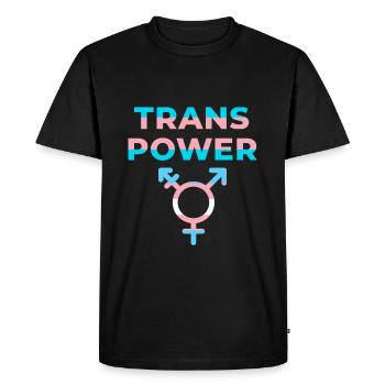 Trans Power - T-shirt Premium bio Homme - noir - Devant - Nico (187cm)