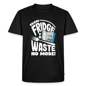 From Fridge to Fork, Waste No More! Mindful - Men's Premium Organic T-Shirt - black - Front - Nico (187cm)
