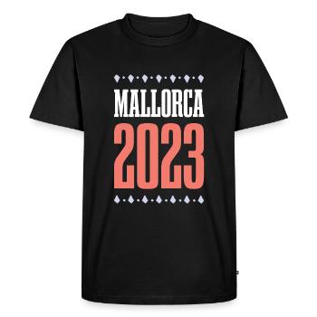 Mallorca 2023 - Men's Premium Organic T-Shirt - black - Front - Nico (187cm)