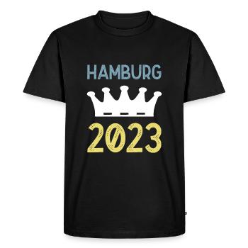 Hambourg 2023 Krone - T-shirt Premium bio Homme - noir - Devant - Nico (187cm)