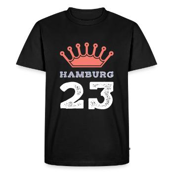 Hambourg 23 Maillot 2023 - T-shirt Premium bio Homme - noir - Devant - Nico (187cm)