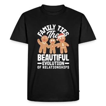 Liens familiaux La belle évolution de - T-shirt Premium bio Homme - noir - Devant - Nico (187cm)