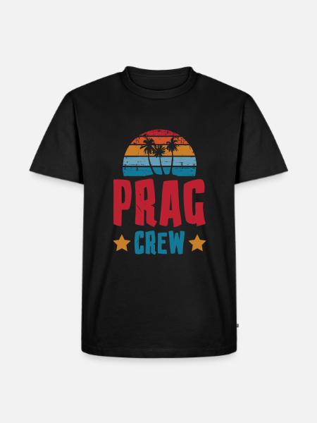 Prag Crew - Männer Premium Bio T-Shirt - Schwarz