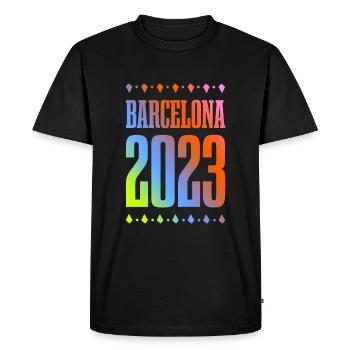 Barcelona 2023 - Men's Premium Organic T-Shirt - black - Front - Nico (187cm)