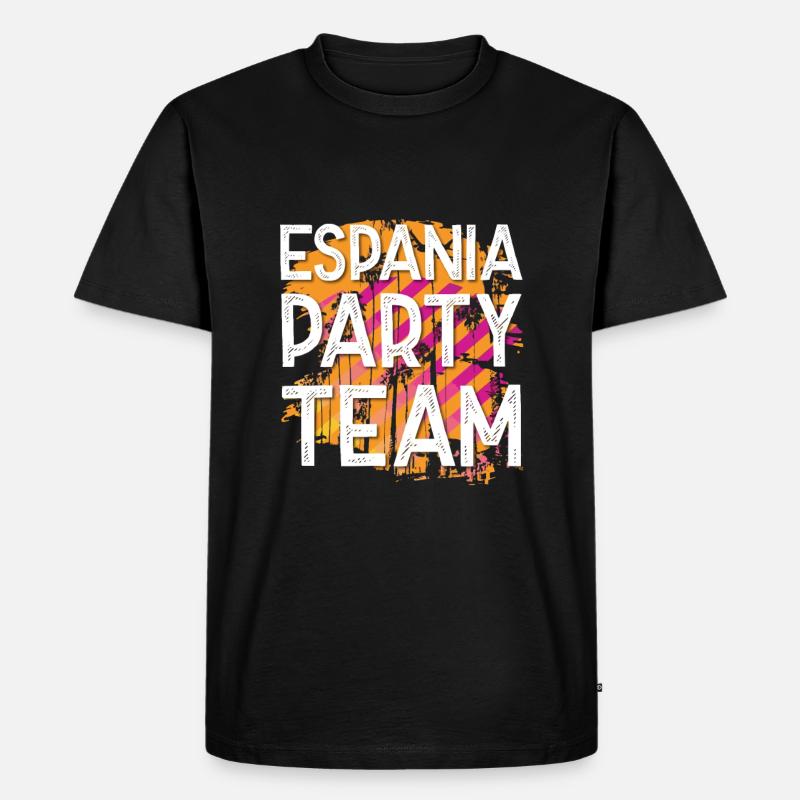 Espania Party Team - Männer Premium Bio T-Shirt - Schwarz