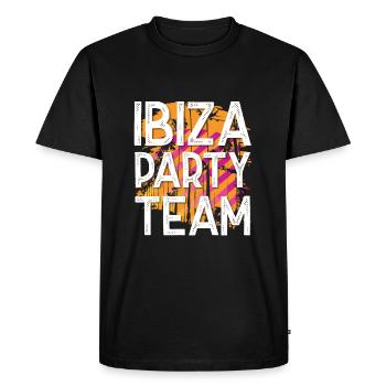 Ibiza Party Team - Men's Premium Organic T-Shirt - black - Front - Nico (187cm)