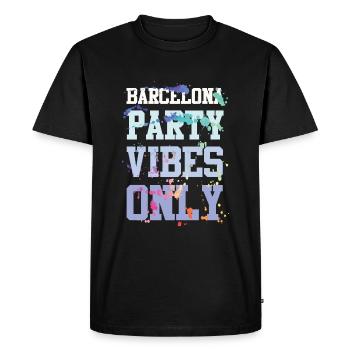 Ambiance de fête à Barcelone - T-shirt Premium bio Homme - noir - Devant - Nico (187cm)
