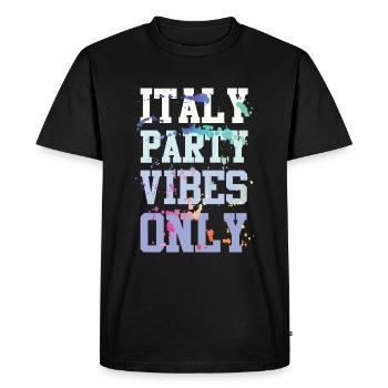 Italy Party Vibes - Men's Premium Organic T-Shirt - black - Front - Nico (187cm)