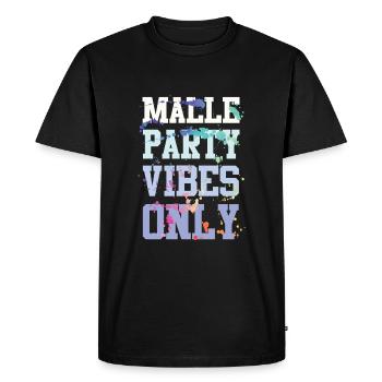 Malle Party Vibes - Men's Premium Organic T-Shirt - black - Front - Nico (187cm)