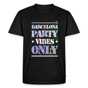 Ambiance de fête à Barcelone - T-shirt Premium bio Homme - noir - Devant - Nico (187cm)