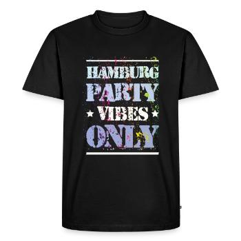 Ambiance de fête à Hambourg - T-shirt Premium bio Homme - noir - Devant - Nico (187cm)