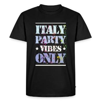Italy Party Vibes - Men's Premium Organic T-Shirt - black - Front - Nico (187cm)