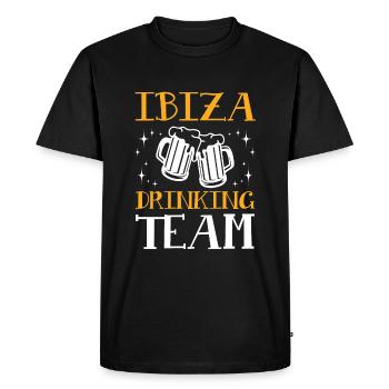 Ibiza Drinking Team - Men's Premium Organic T-Shirt - black - Front - Nico (187cm)